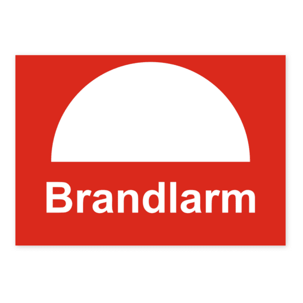 Brandlarm-skylten har storleken 210x148mm och tillverkas i materialet Aluminium 0.7mm. Denna standardskylt kan anpassas så att du kan skapa din egen version av skylten.